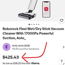 Roborock Flexi Wet/Dry Stick Vacuum Cleaner