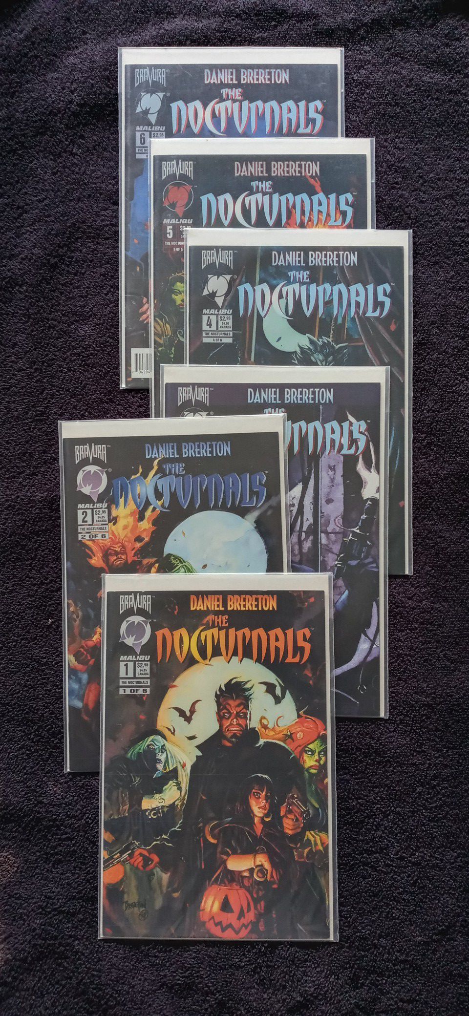 Malibu Comics THE NOCTURNALS Complete 6 Issue Set