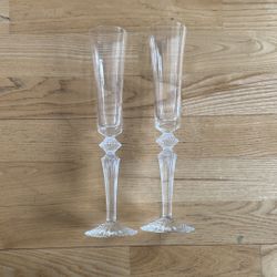 Baccarat Mille Unit Champagne Flutes Set Of 2