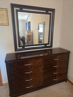 Dresser w/ mirror and nightstands