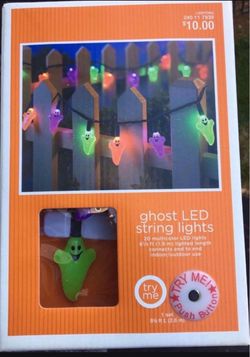 Ghost LED string lights-20 multicolor LED lights( 6-1/4 feet Lighted length-indoor,outdoor )