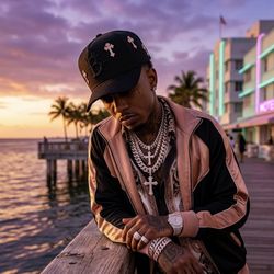 Luxury Hat 8 Signature Crosses Finished In 24k Gold