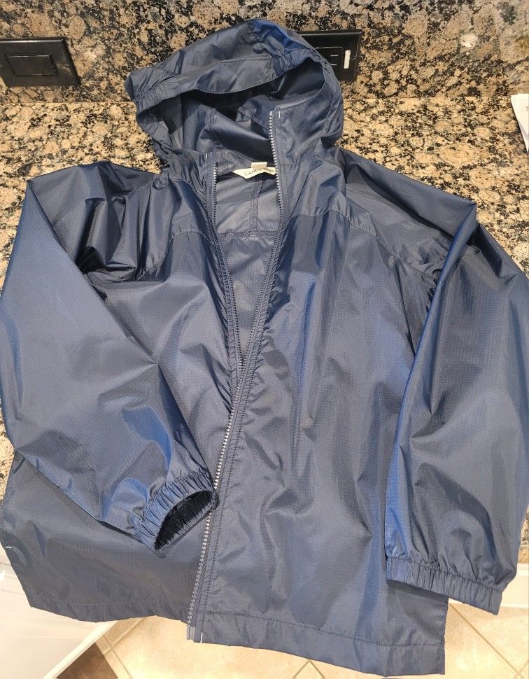 youth size rain boots and rain coat