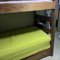 Solid Wood Bunk Bed W/drawers