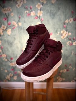 Nike Court Vision Mid Winter Burgundy Crush DR7882-600 Mens size 11 Leather Sneakers
