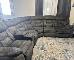 Gray Sofa sectional recliner