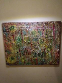 16"x 20" Hal Zemekes canvas (drip and strip)
