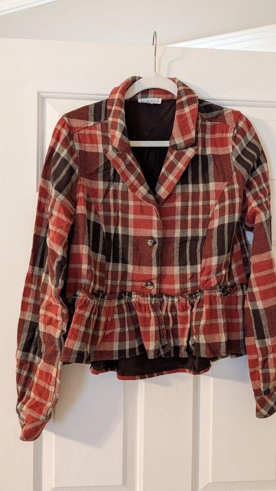 Women's Plaid Blazer 
