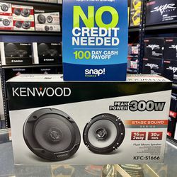 New Kenwood 6.5” inch 300 Watts Max Car Audio Speakers (pair) No Credit Easy Financing 🔥🔊