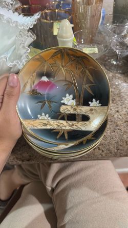 vintage Japanese porcelain plates