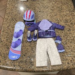 American Girl Doll Snowboard