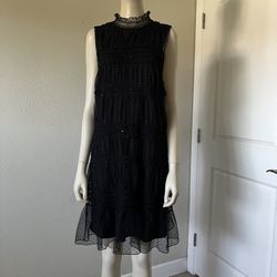 Forever 21 Black Sheer/Lace Dress 