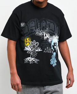 sad boy and Danny hats collab t-shirt