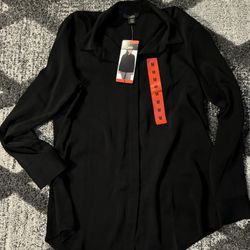 New Black Women’s Dress Shirt Medium