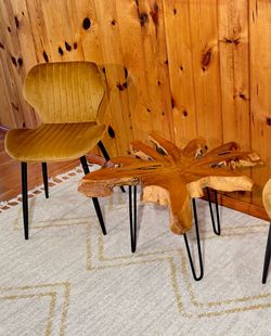 Live Edge Coffee Table with Hairpin Legs