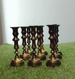 Miniature Dollhouse brass candle sticks. (27)