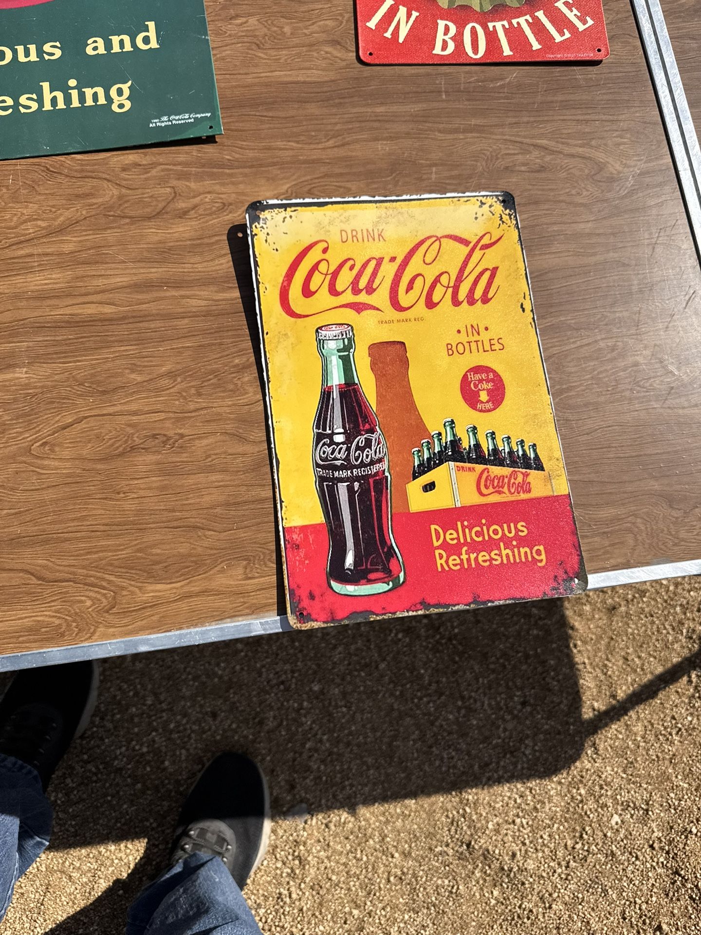 Vintage Metal Coca Cola Signs