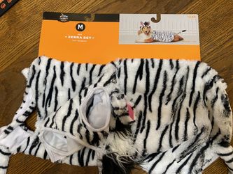 Zebra pet dog costume size medium