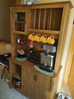 Wooden kitchen hutch