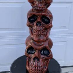 Triple Decker Skull Statue 