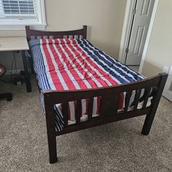 Twin size bed with 2 mattresses