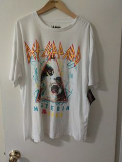 New With Tags Vintage Def Leppard 1980s Heavy Hair Metal Band Rock & Roll Hysteria '88 Adult T-Shirt