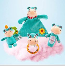 Happy Easter 4 PCS Soft Baby Rattle for Newborns, Easter Party Game Favors for Kids, Easter Basket Stuffers Fillers Easter Egg Hunt , Easter Shaker & 