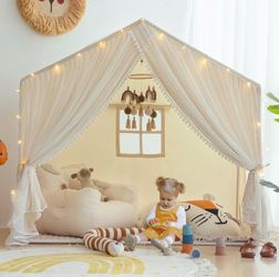 Cute beige play house castle