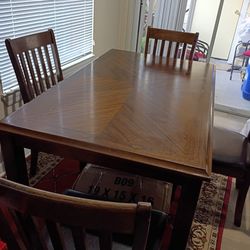Table and 4 chairs