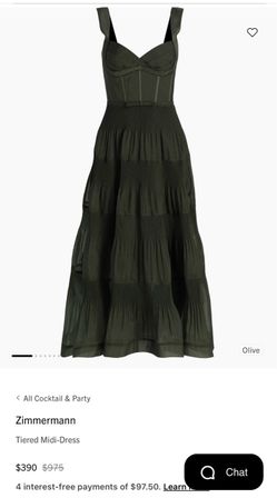 NEW Zimmermann Tiered Midi-Dress,bought with $450with tax