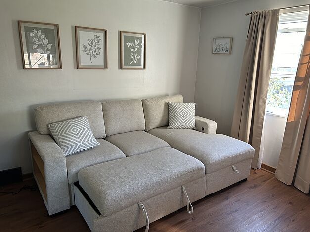 Cream Sectional ( Delivery Available )