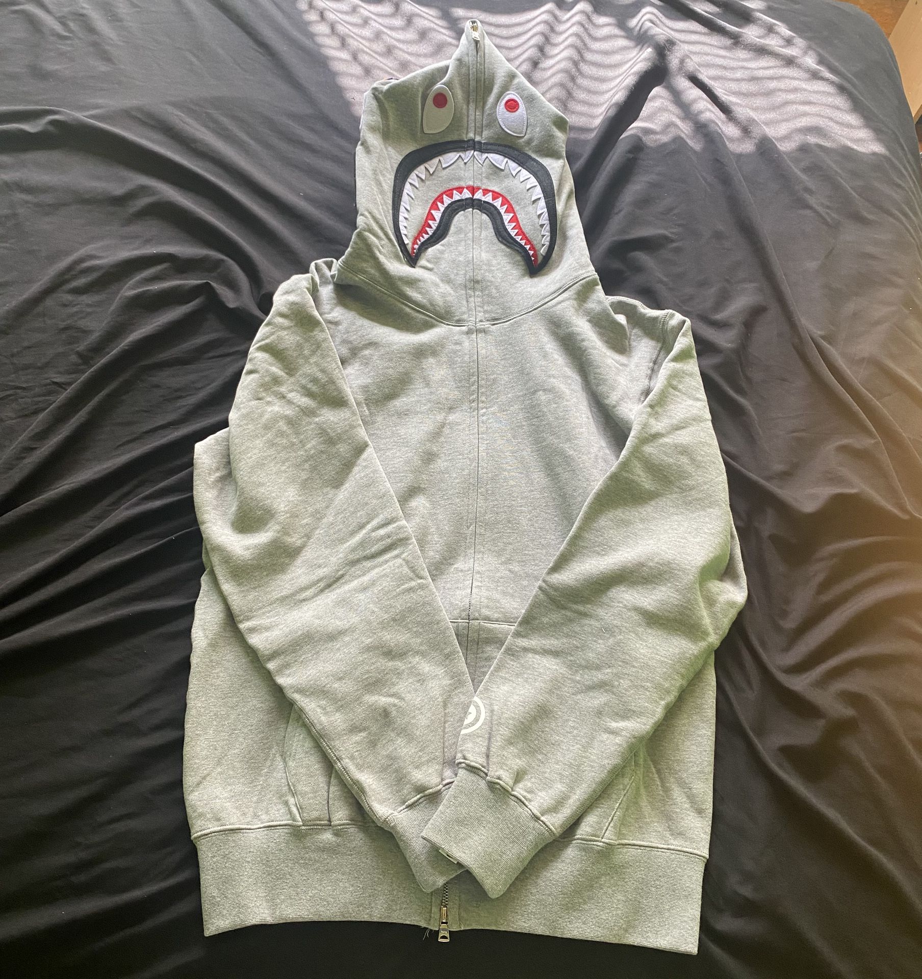BAPE Shark Full Zip Hoodie (SS22) Grey