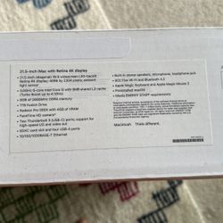 21.5 inch iMac with retina 4K Display 2019 Model