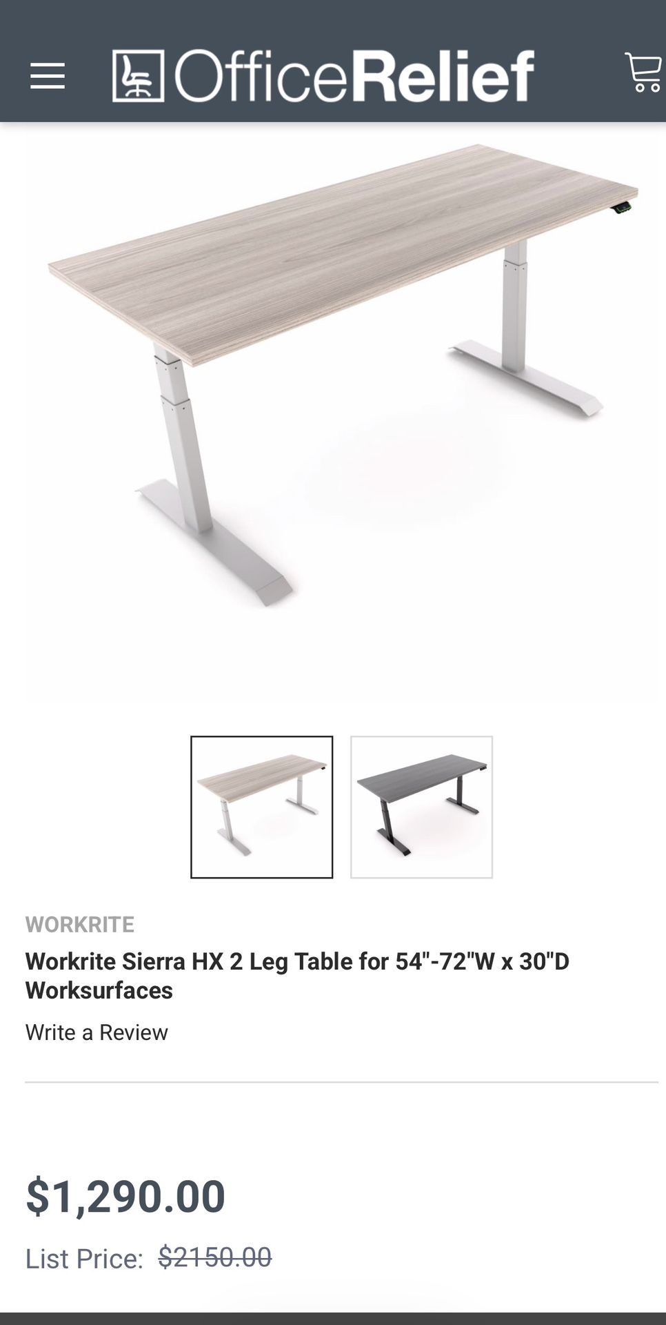 White electric sit stand desk