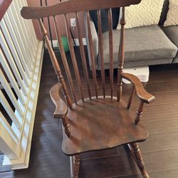 Windsor Style Wooden Rocking Chair