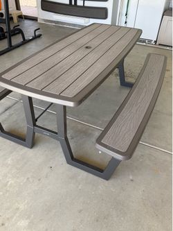 Lifetime Picnic Tables.  2 Available.  Great condition.  Small cuts and dents