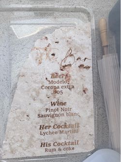Travertine Bar sign