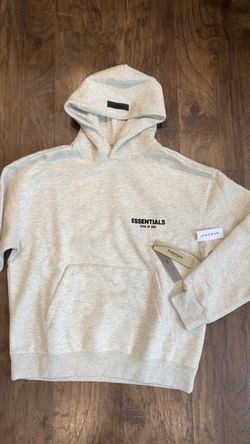 Light Oatmeal Fear of God Essentials Pullover Hoodie Size S