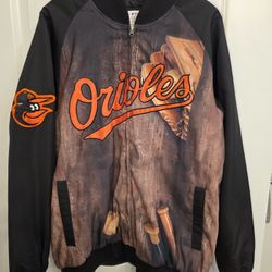 Baltimore Orioles Jacket Mens Large G-III Sports Carl Banks Full Zip MLB Bomber