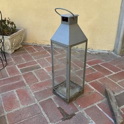 Vintage Metal and Glass Lantern