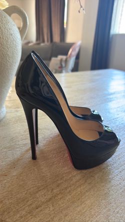 Authentic Christian louboutin lady peep size 38