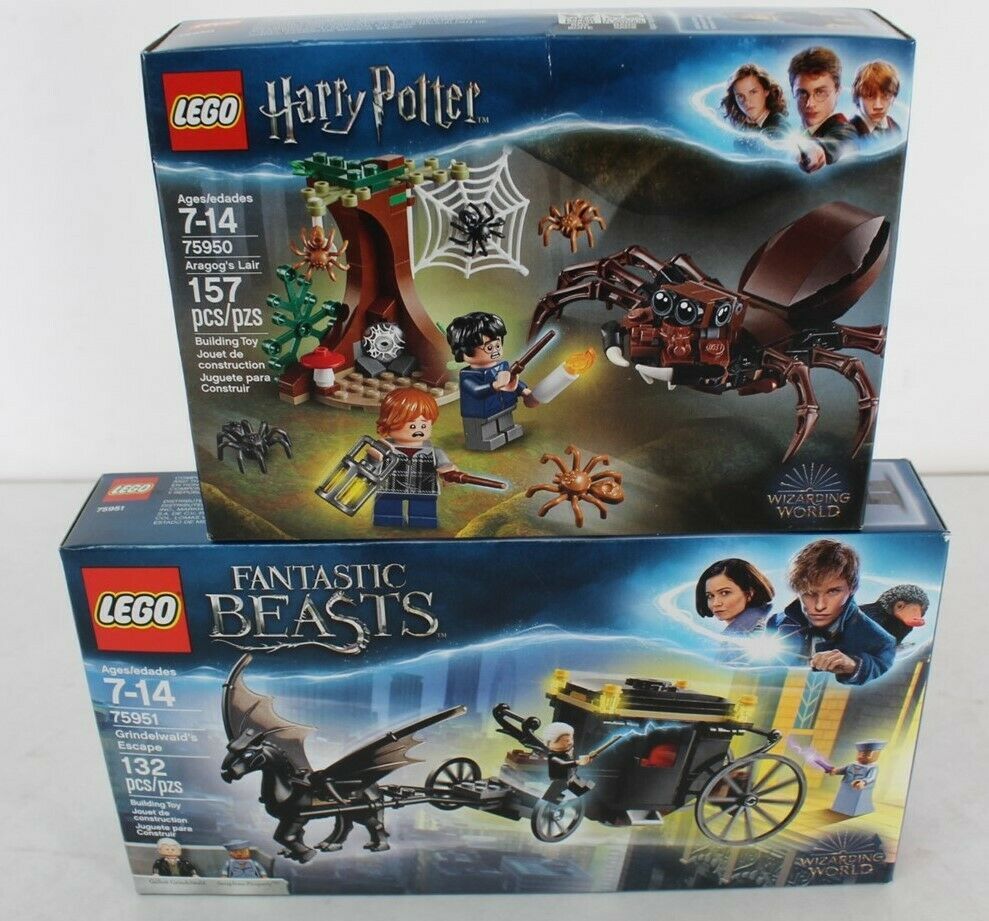 LEGO HARRY POTTER 75950 ARAGOG'S LAIR + FANTASTIC BEASTS 75951 GRINDELWALDS ESCAPE