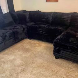 Brand New Artisan Wham Black 3pc THICK CORDUROY Sectionals 🔥 (Tax Included)