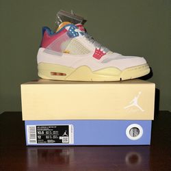 Nike Air Jordan Union Guava Ice 4’s Size 10.5 