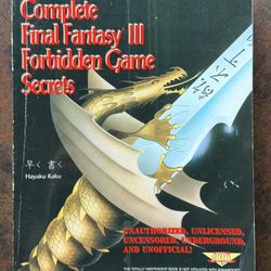 Prima Complete Final Fantasy III Forbidden Game Secrets Strategy Guide FF6 SNES