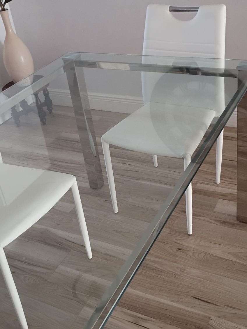 Glass Dinning Table With Chairs