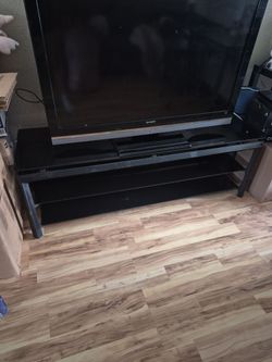 Glass tv stand