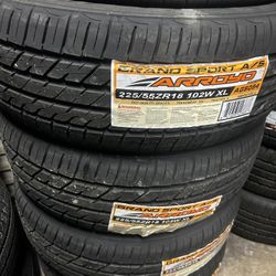 225/55/18 ARROYO 4 NEW TIRES INSTALLED AND BALANCED 
