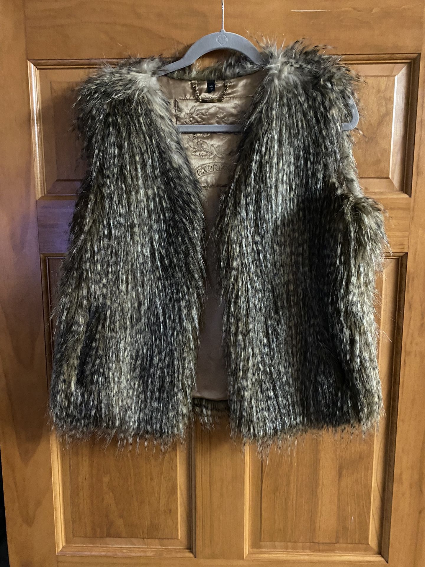 Express Faux Fur Vest- perfect for Fall!
