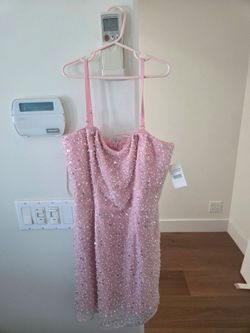 Homecoming Dress - Pink Beaded